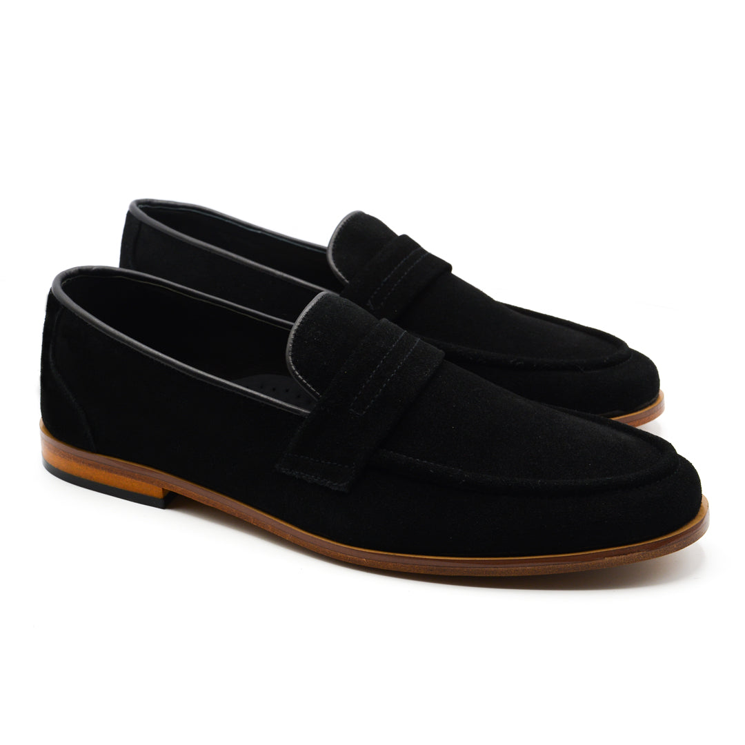 Black Suede Leather Executive Shoes