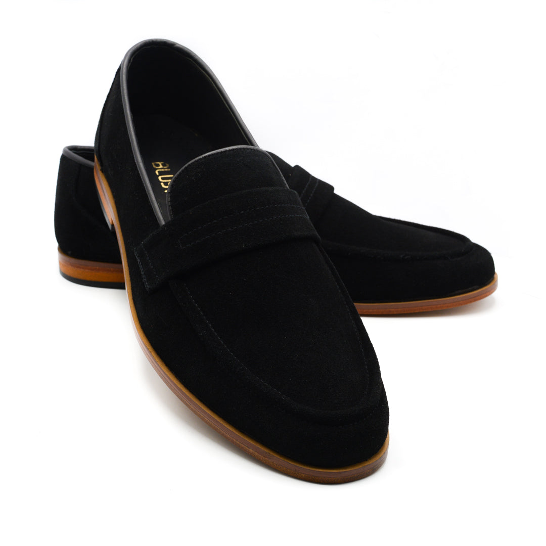 Black Suede Leather Executive Shoes