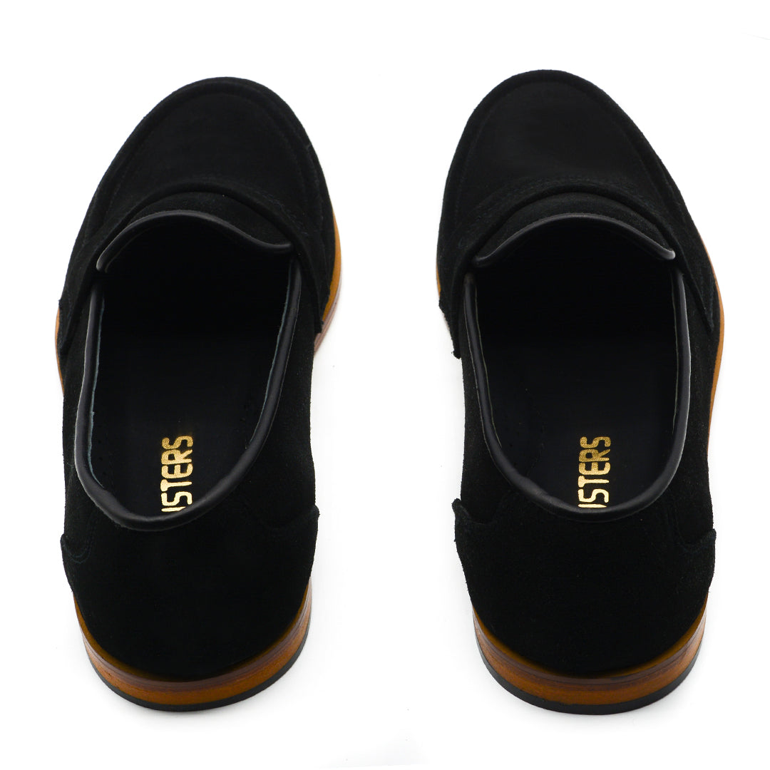 Black Suede Leather Executive Shoes