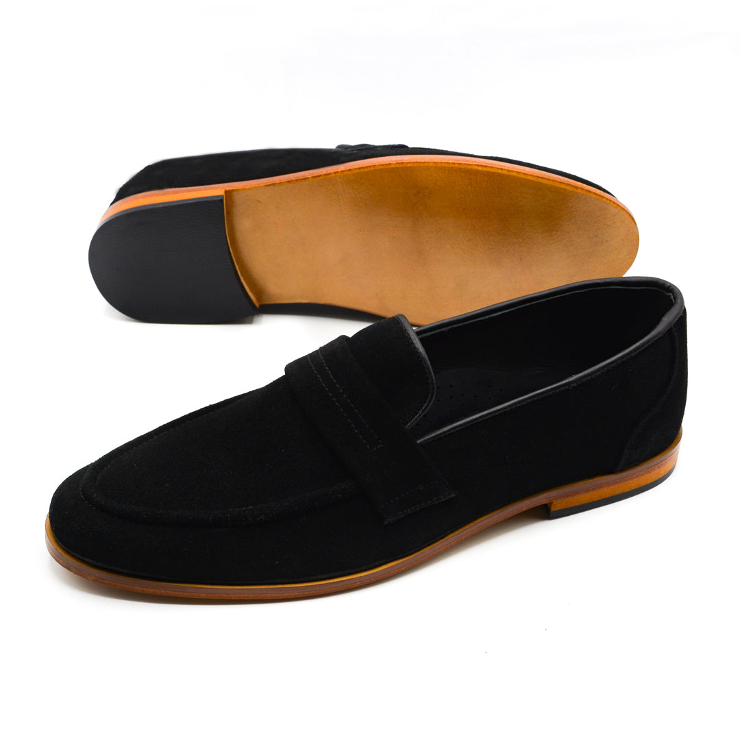 Black Suede Leather Executive Shoes