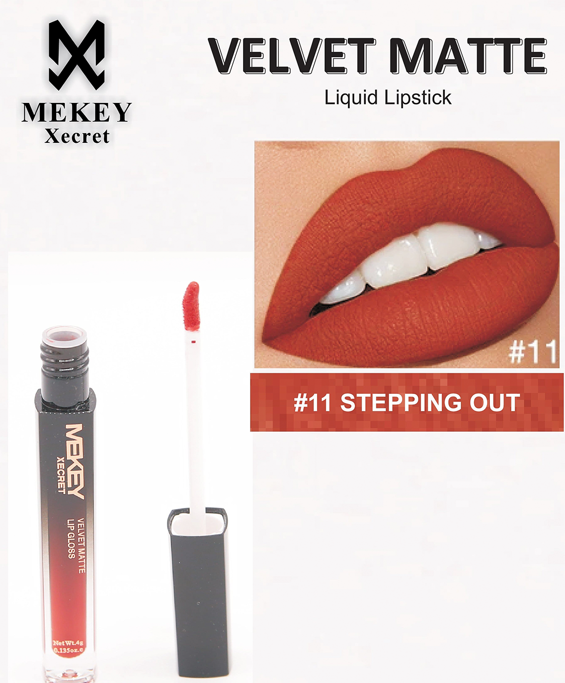 stepping out Lipgloss shade Mekeyxecret