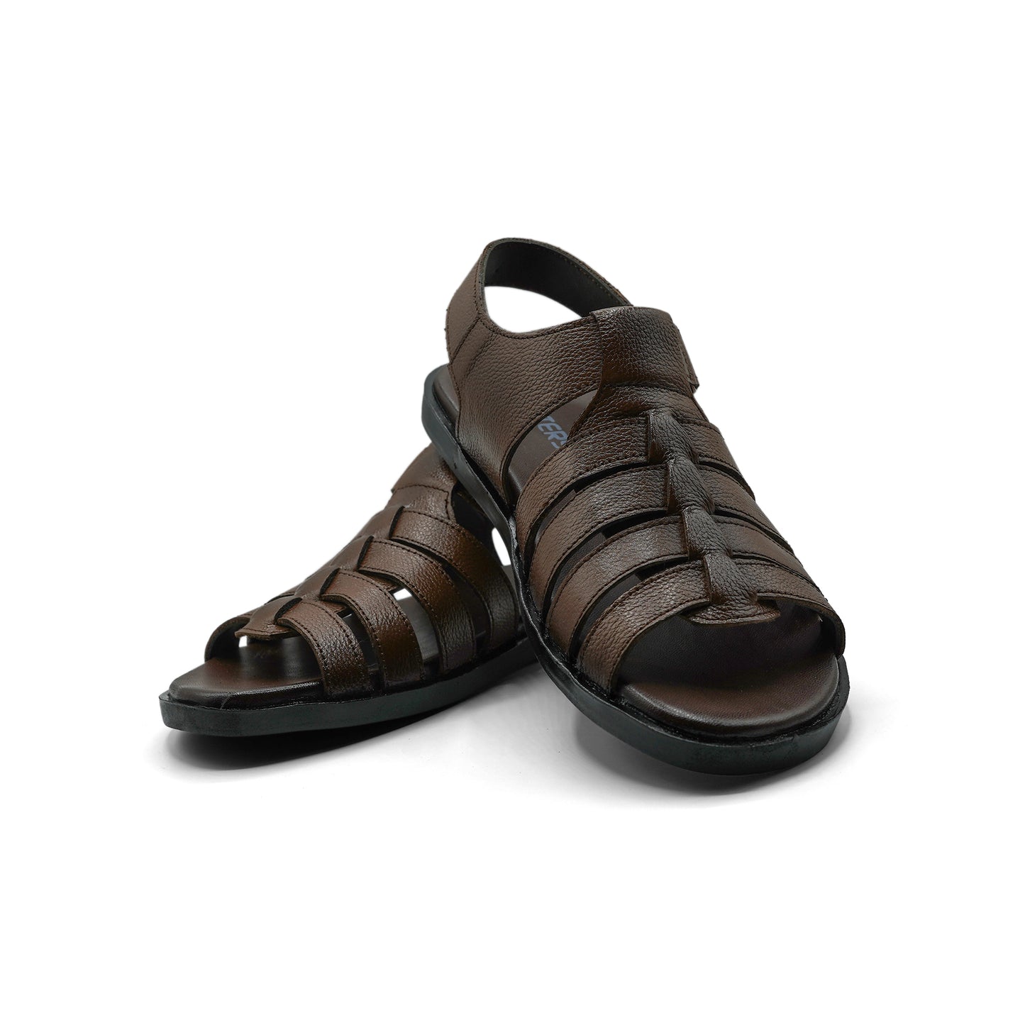 Brown Multi Strap Leather Men Sandals
