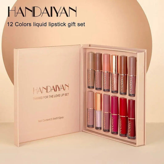 HANDAIYAN 12 Colours Liquid Lipstick Gift Set