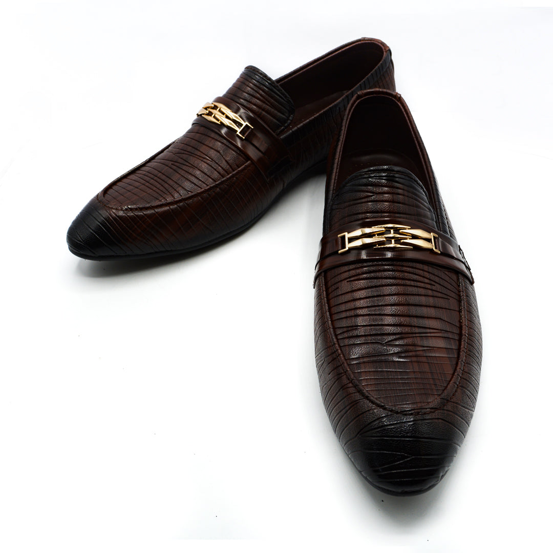 Twin Buckled Imported Synthetic Leather Shoes