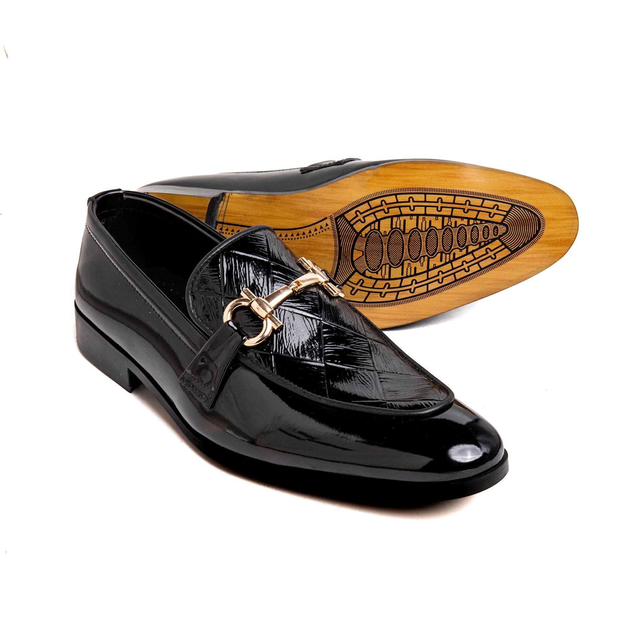 Mens black hot sale shiny shoes