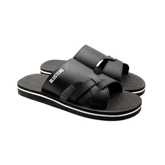 Black Triple Styled Comfy Slippers