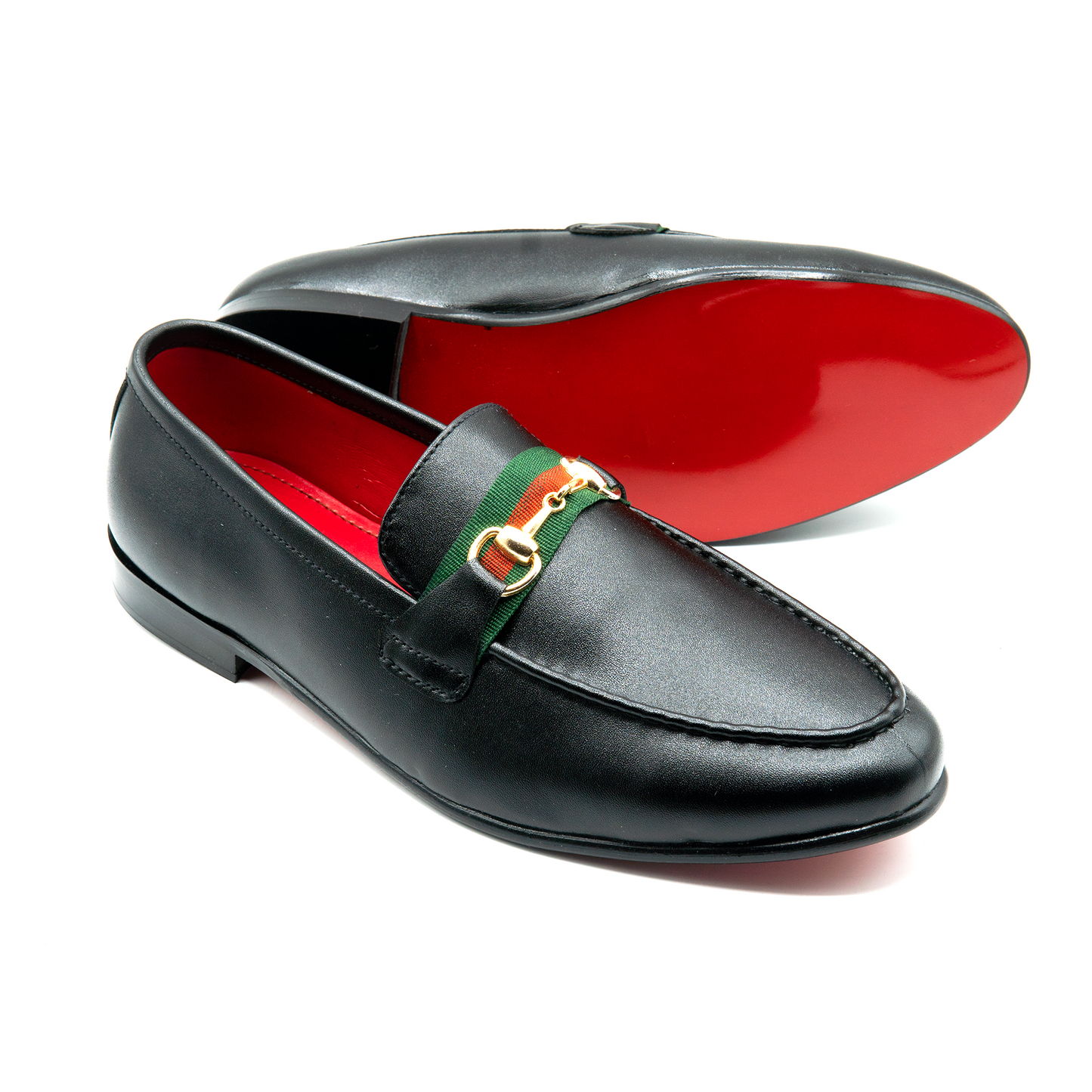 Men Black Imported PU Leather Shoes
