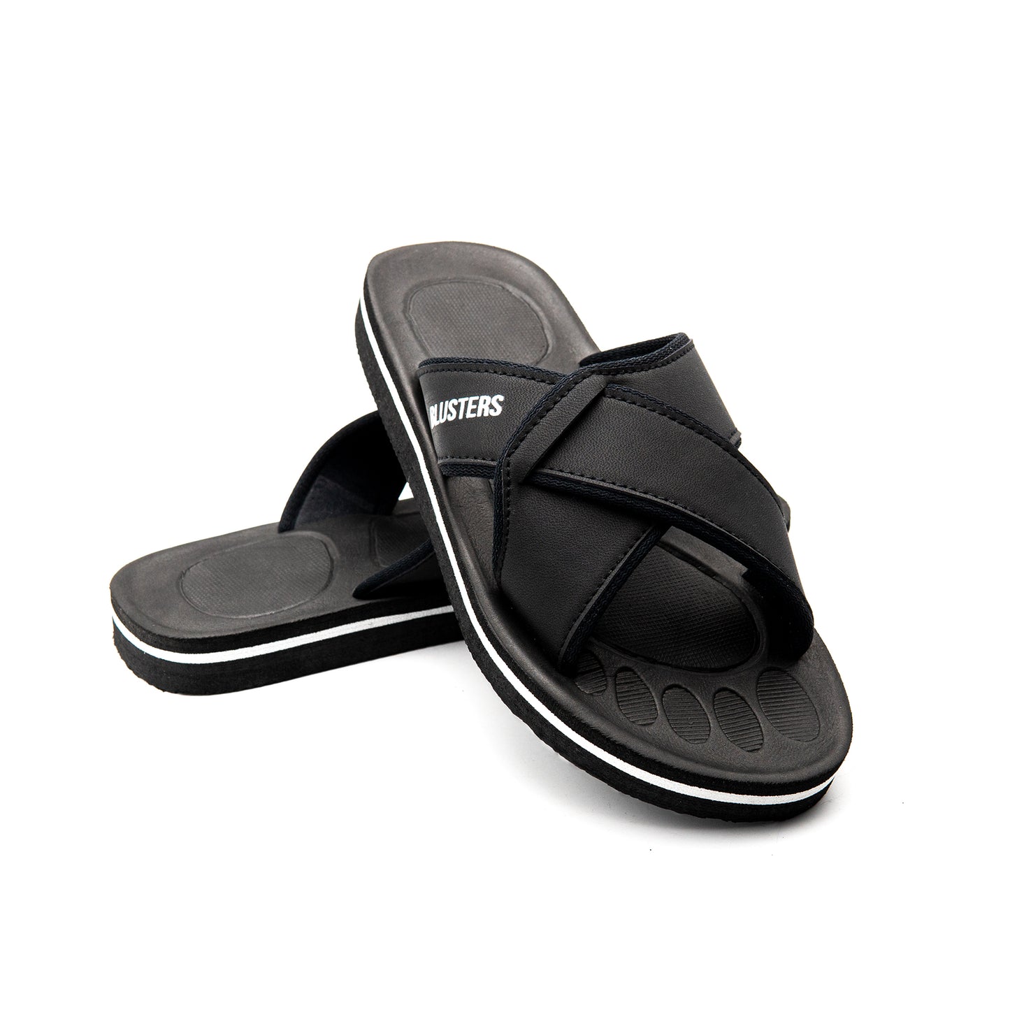 Black Double Styled Comfy Slippers