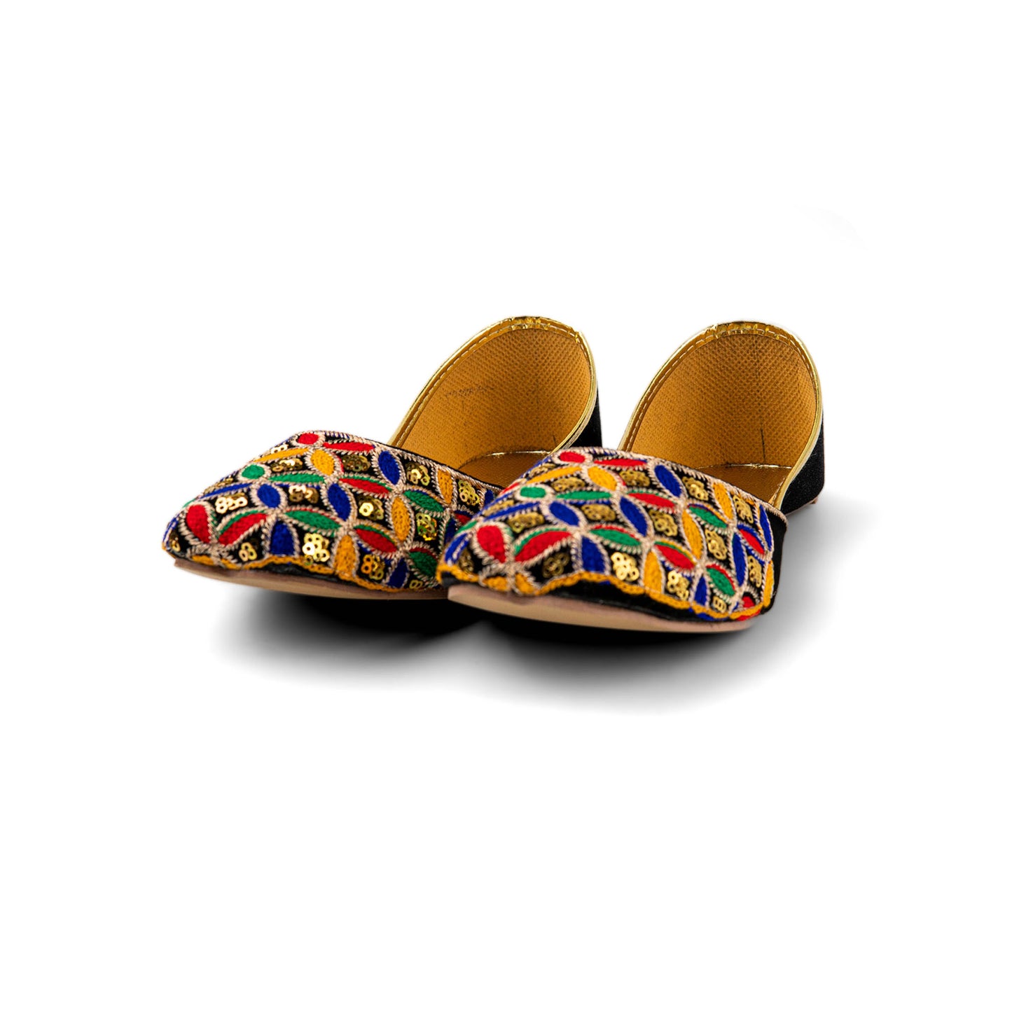Multi Colored Cross Traditional Khussa (5 Colors)