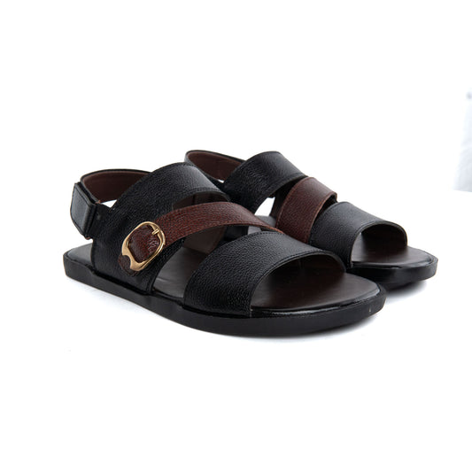 Cross Styled Men Leather Sandals
