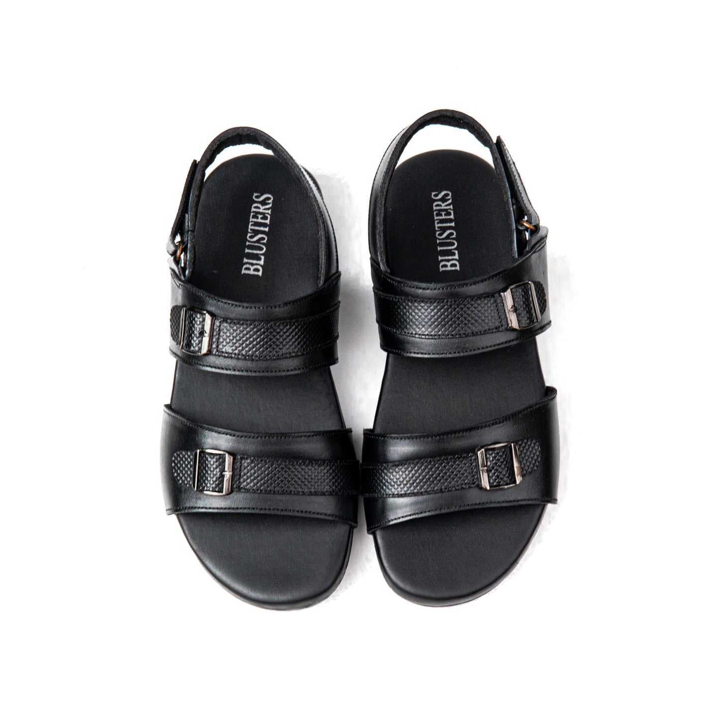 Dual Buckled Leather Sandals