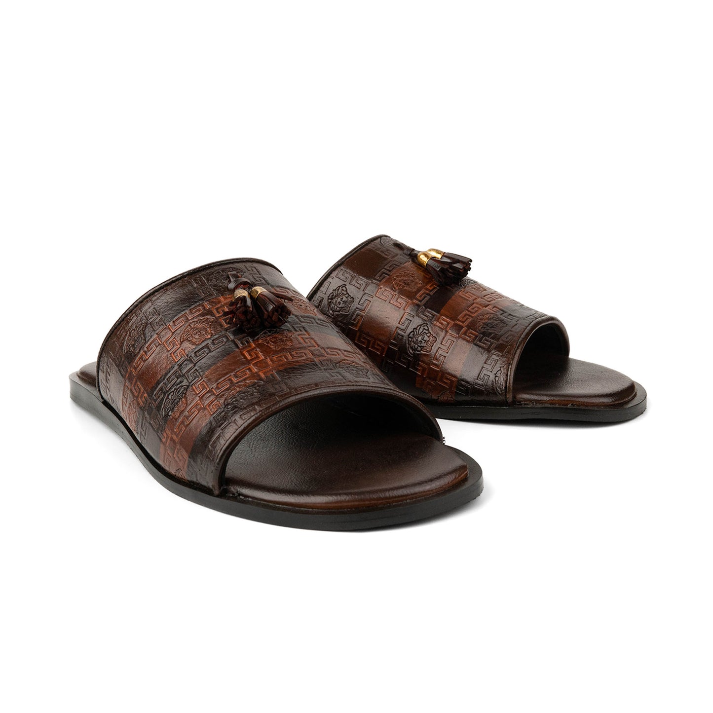 Twin Tussle Premium Leather Slippers