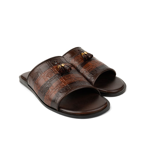 Twin Tussle Premium Leather Slippers